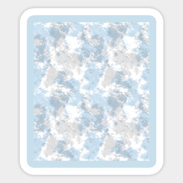 Soft Blue and Gray Tie-Dye Sticker by Carolina Díaz